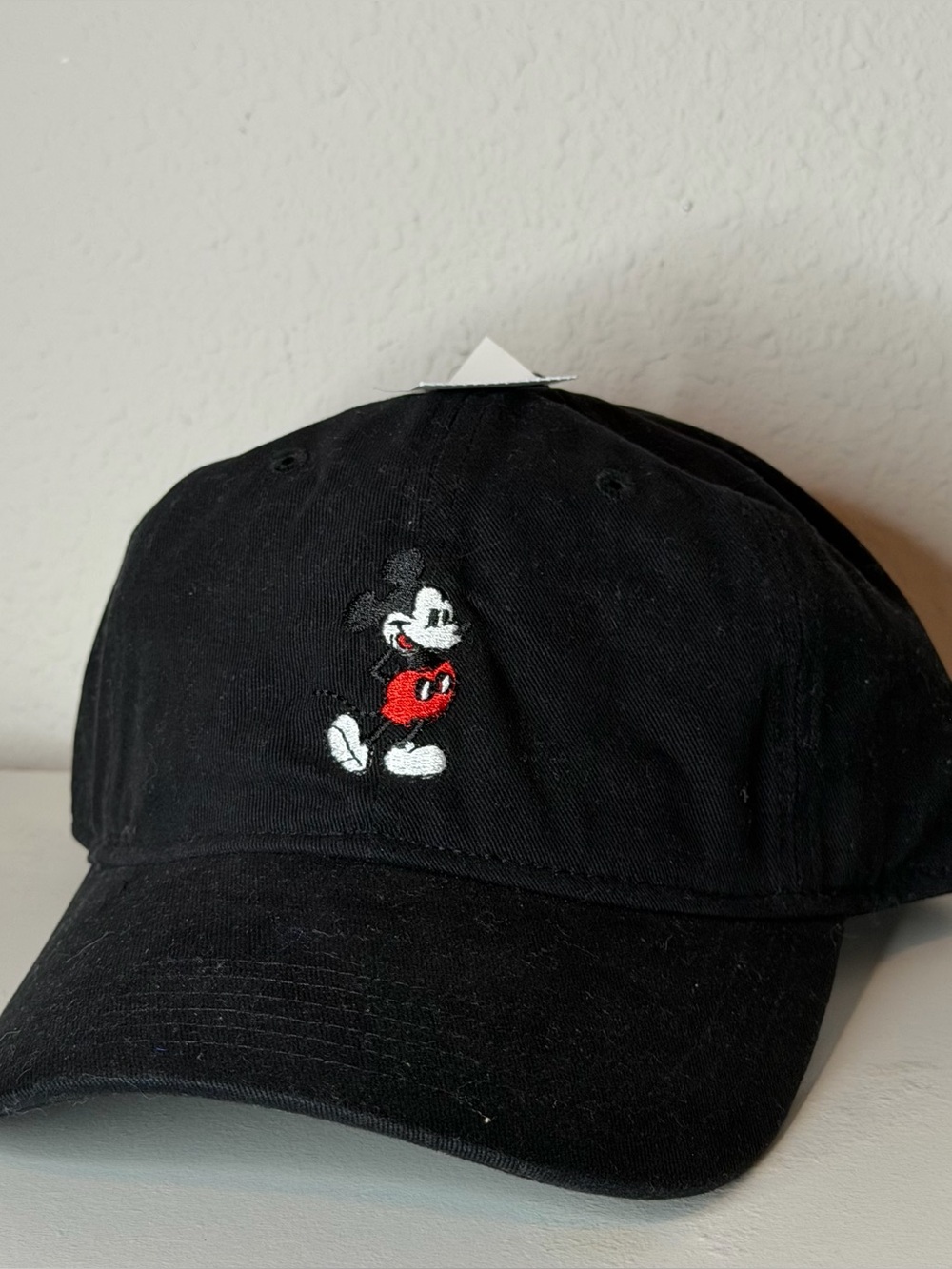 Disney BoxLunch Mickey Mouse Embroidered Strapback Dad Hat Black NWT